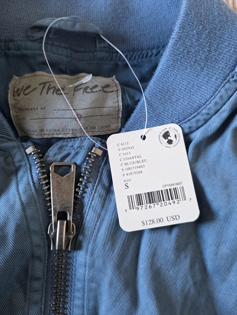 Free People We the Free | Women’s S, blue - Knock Out Siren Bomber Jacket - Picture 8 of 10